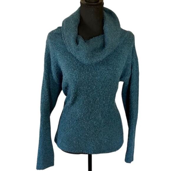 So Beyond Navy Juniors Cowl Neck Sweater, size Large - Picture 1 of 6